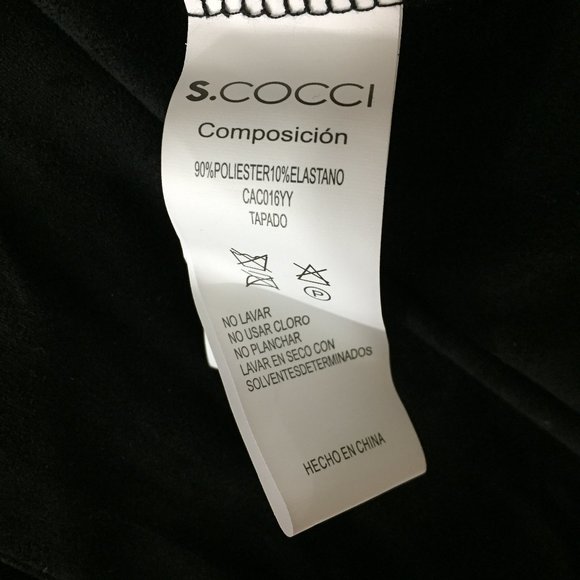 NWT STEFANO COCCI Black Faux Zippered Pockets Long Sleeve Open Front Jacket - Picture 3 of 8